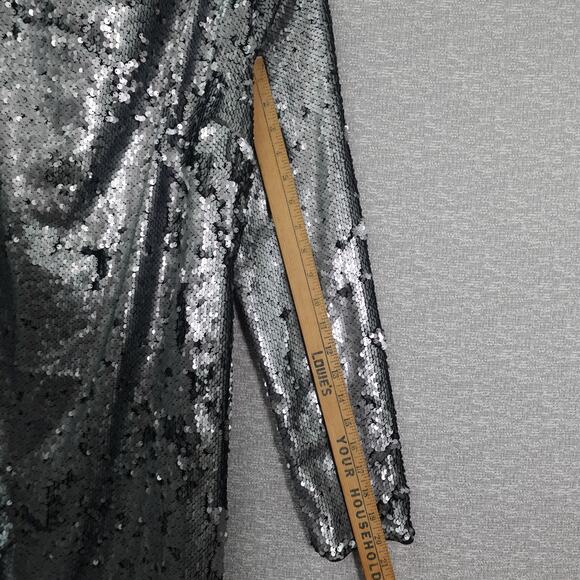 Calvin Klein Sequin Midi Dress Silver- XL - Picture 6 of 9